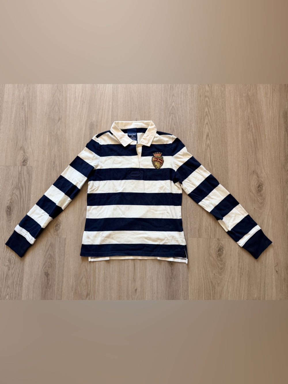 Polo by Ralph Lauren Navy & White Striped Rugby Polo